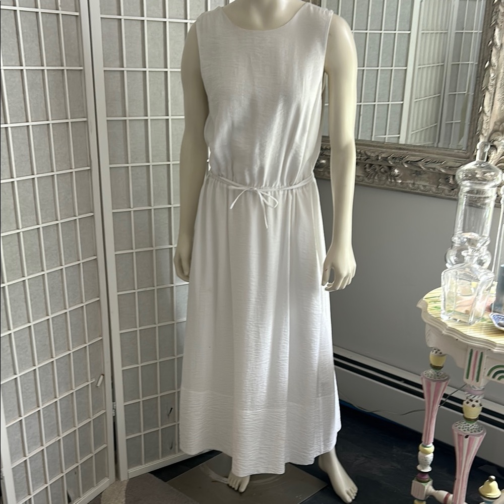 Vince White Sleeveless Maxi Sundress Sz M